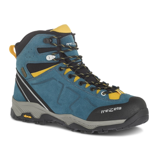 Trezeta Drift WP Blue/Yellow – Comfortable Hiking Boot with Water Stopper & Vibram Inverness