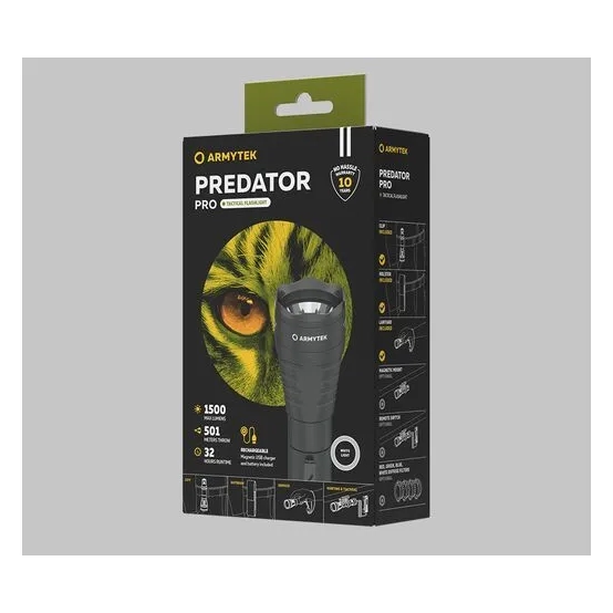 Armytek Predator Pro Magnet USB White Flashlight 2