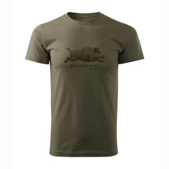 Chameleon Mossy Running Wild Boar Olive Short Sleeve T-Shirt