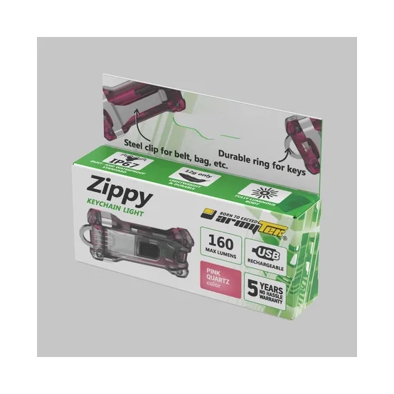 Armytek Zippy Pink Keychain Flashlight 2