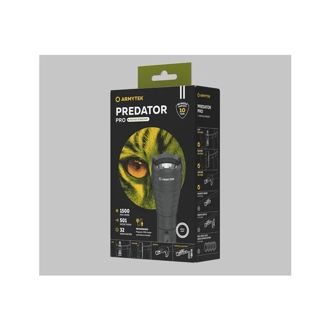 Φακός Armytek Predator Pro Magnet USB White