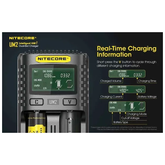 Nitecore UM2 – Smart USB Dual‑Slot Charger 2