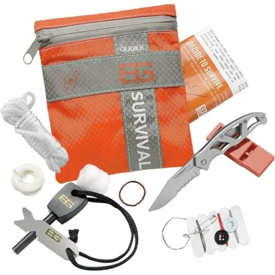 Gerber Bear Grylls Basic Kit – Essential Survival Set with Waterproof Pouch