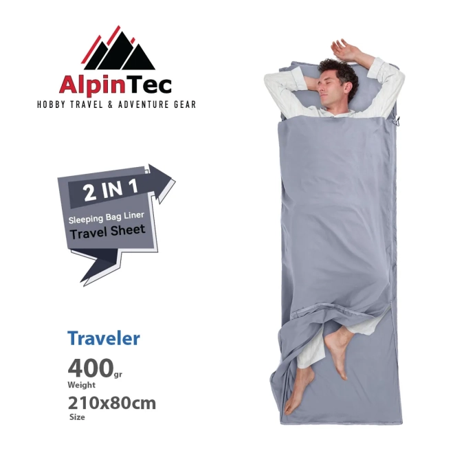 Alpintec Zippered Traveller Sheet With Pillowcase