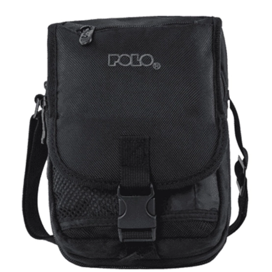 Vertical Polo Shoulder Bag M Μαύρο