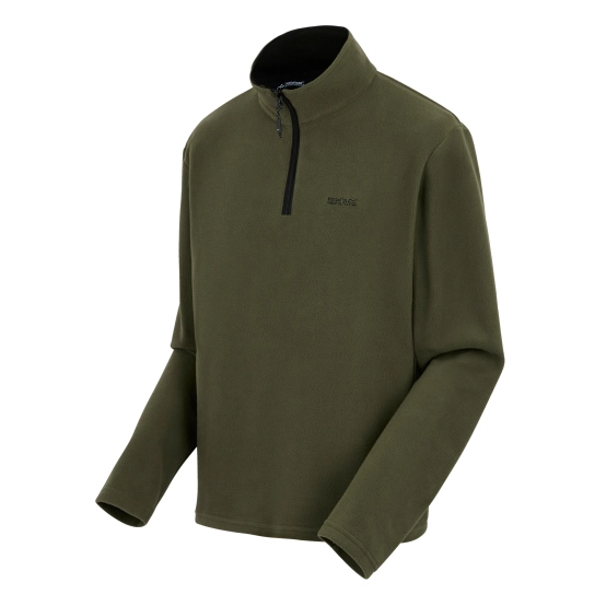 Men's Lightweight Fleece Half Zip Regatta Thompson Olive Green 2