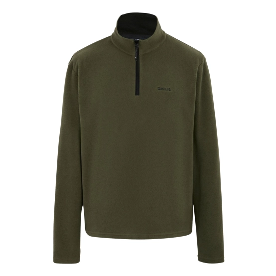 Men's Lightweight Fleece Half Zip Regatta Thompson Olive Green