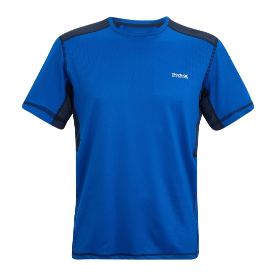 Regatta Men’s Virda T‑Shirt Olym Blue – Quick‑Dry