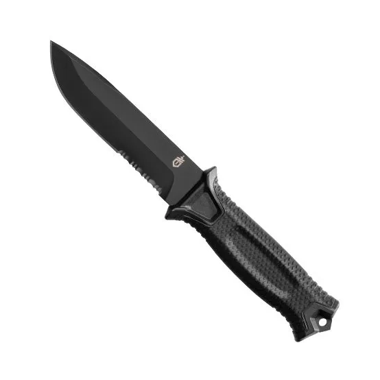 Gerber Strongarm Black Serrated Knife – Survival Knife with MOLLE Sheath