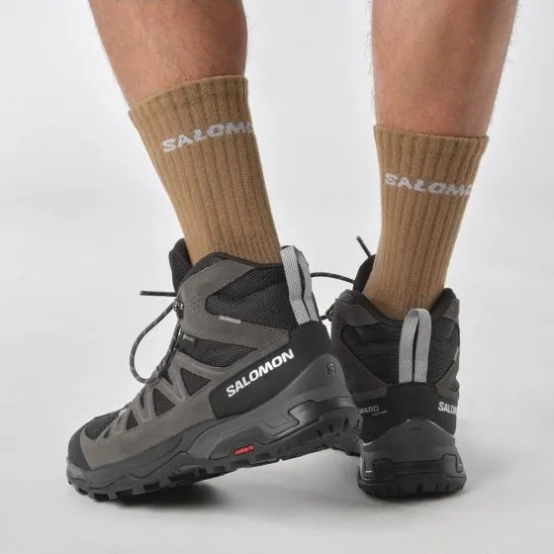 Βoots Salomon X Ward Leather MID GTX Phantom/Black 2