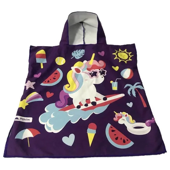 AlpinTec Seaside Παιδικό Poncho – Purple Unicorn