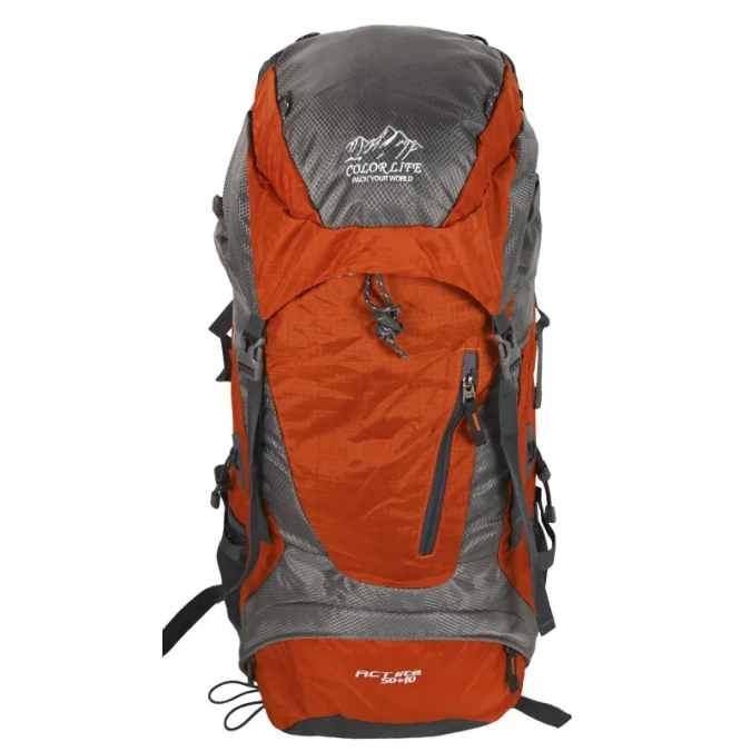 Colorlife Mountain – Orange | Mountaineering Backpack | 50+10 L