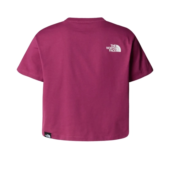 Women T-Shirt  The North Face G SS Crop Easy Tee Cyber Berry 2
