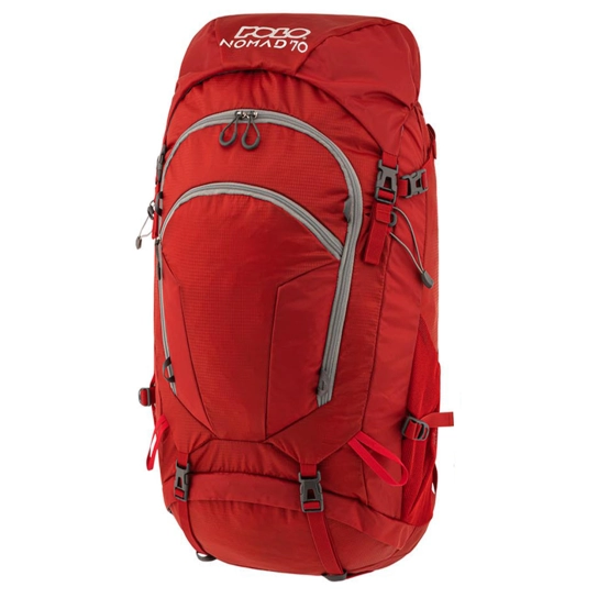 Polo Nomad 70L Red – Ripstop Hiking Backpack
