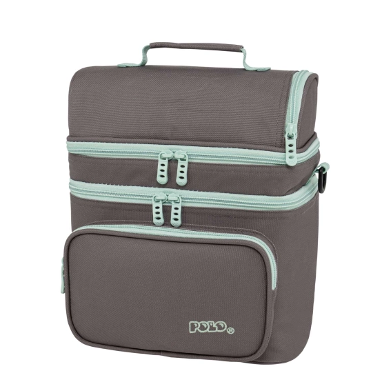 Polo Double Cooler Bag Grey/Turquoise – Insulated Cooler Tote