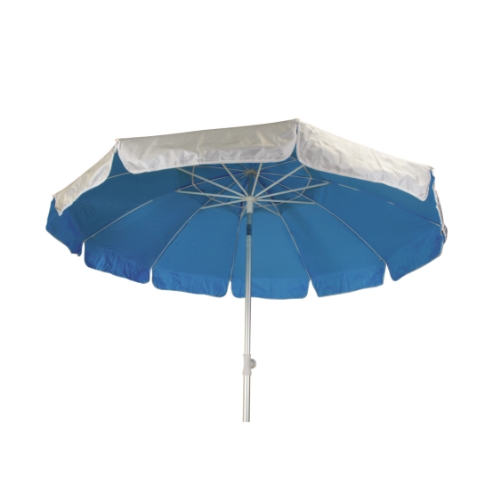 Costa Beach Umbrella 200cm – Aluminum Frame, 10 Ribs, Silver UV Fabric 2