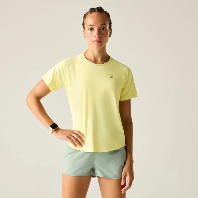 Women’s T‑Shirt Dare2b Chasell Tee Wax Yellow – UPF50+