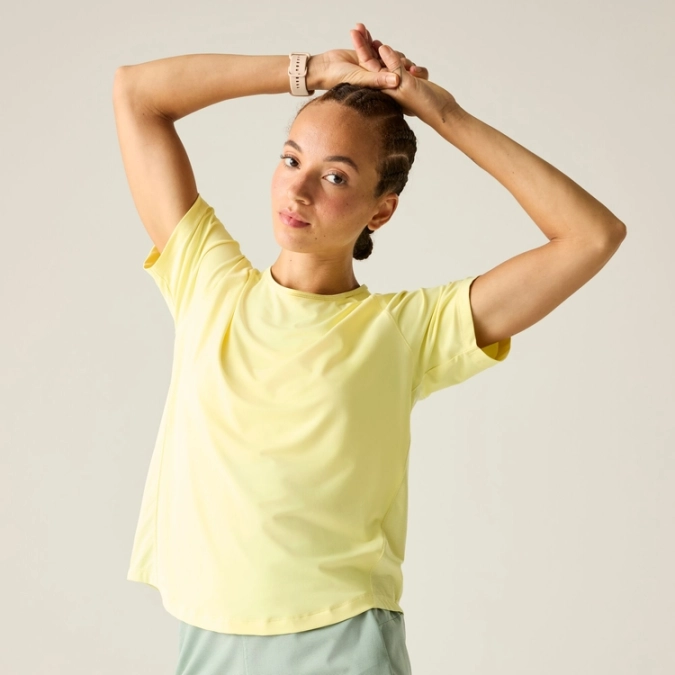 Women’s T‑Shirt Dare2b Chasell Tee Wax Yellow – UPF50+