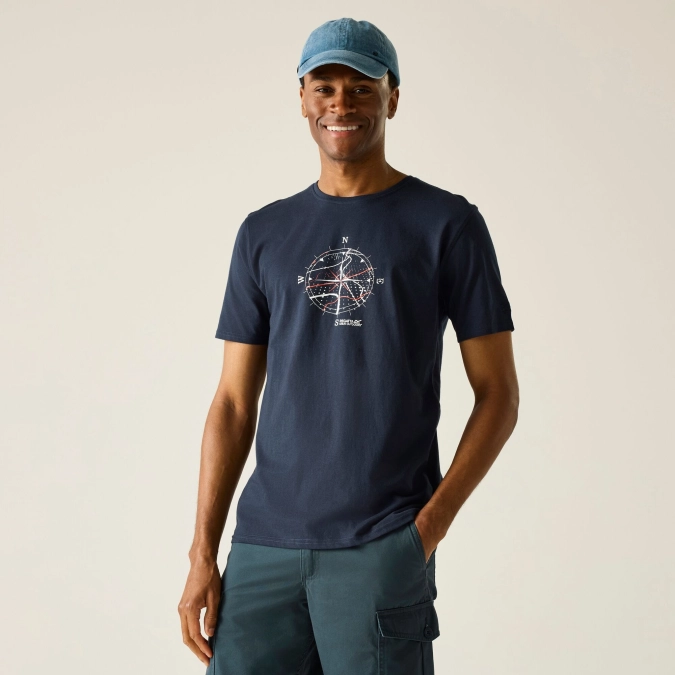Ανδρικό T‑Shirt Regatta Cline IX Navy Compass