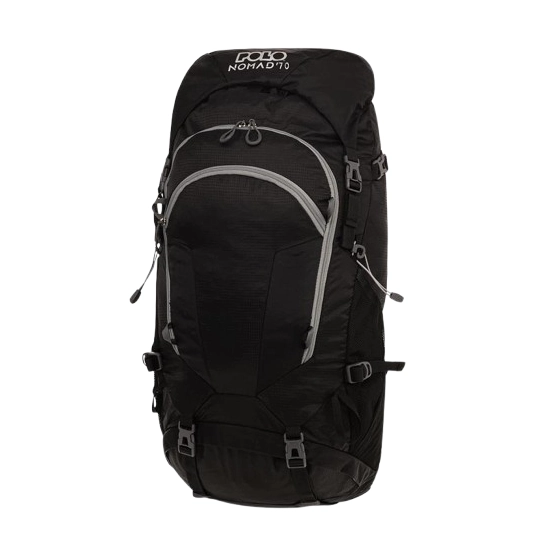 Polo Nomad 70L Black – Ripstop Hiking Backpack