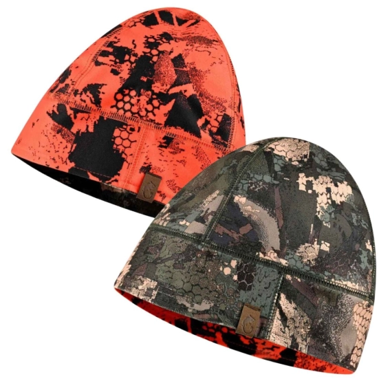 Chameleon Damaran Reversible Mossy Camo/Hi‑Vis Hunting Beanie – Windblock & Teflon™