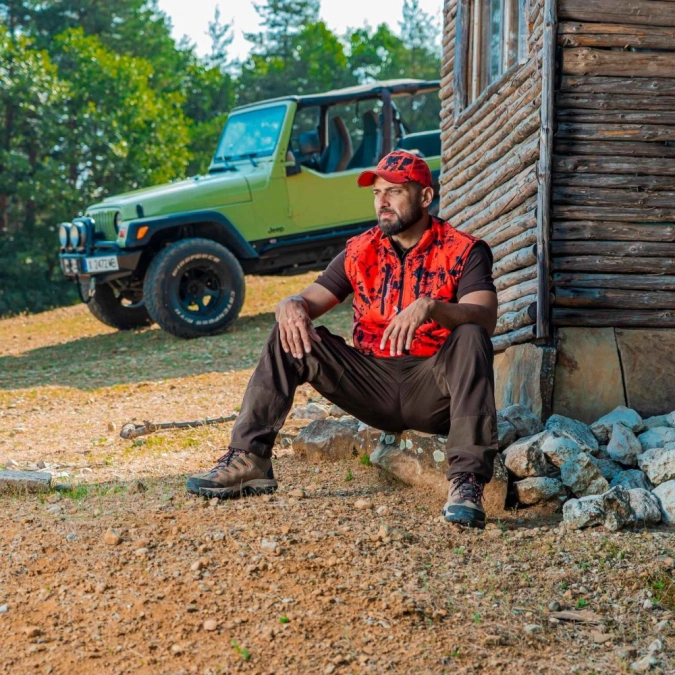 Chameleon Damaran Olive/HV Reversible Fleece Vest – Windblock & Teflon™ Technical Hunting Vest