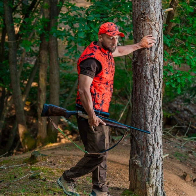 Chameleon Damaran Olive/HV Reversible Fleece Vest – Windblock & Teflon™ Technical Hunting Vest