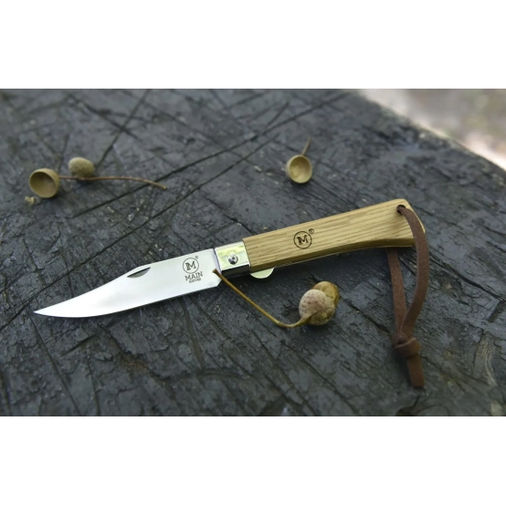 Main Workers Line Oak Wood – 78mm Pocket Knife with Oak Handle 2